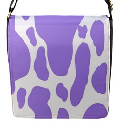 Cow Print, Aesthetic,violelilac, Animal, Purple, Simple Flap Closure Messenger Bag (s) by nateshop