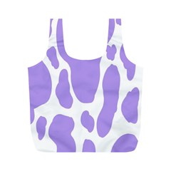 Cow Print, Aesthetic,violelilac, Animal, Purple, Simple Full Print Recycle Bag (m) by nateshop