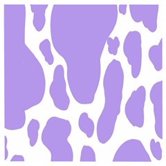 Cow Print, Aesthetic,violelilac, Animal, Purple, Simple Wooden Puzzle Square