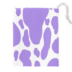 Cow Print, Aesthetic,violelilac, Animal, Purple, Simple Drawstring Pouch (4xl) by nateshop