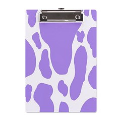 Cow Print, Aesthetic,violelilac, Animal, Purple, Simple A5 Acrylic Clipboard by nateshop