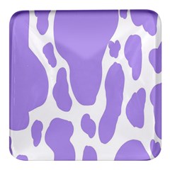 Cow Print, Aesthetic,violelilac, Animal, Purple, Simple Square Glass Fridge Magnet (4 Pack) by nateshop