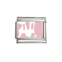 Cow Print, Pink, Design, Pattern, Animal, Baby Pink, Simple, Italian Charm (9mm) by nateshop