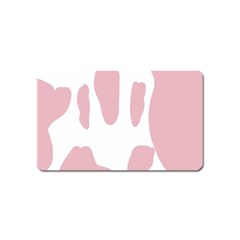 Cow Print, Pink, Design, Pattern, Animal, Baby Pink, Simple, Magnet (name Card) by nateshop