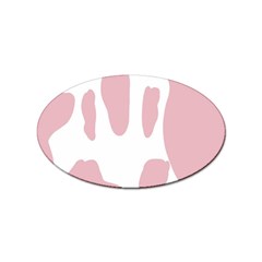 Cow Print, Pink, Design, Pattern, Animal, Baby Pink, Simple, Sticker Oval (100 Pack) by nateshop