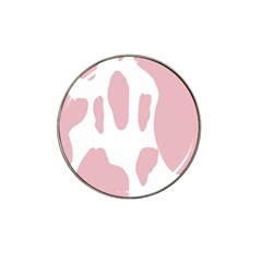 Cow Print, Pink, Design, Pattern, Animal, Baby Pink, Simple, Hat Clip Ball Marker by nateshop