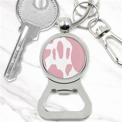 Cow Print, Pink, Design, Pattern, Animal, Baby Pink, Simple, Bottle Opener Key Chain by nateshop