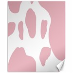 Cow Print, Pink, Design, Pattern, Animal, Baby Pink, Simple, Canvas 11  x 14  10.95 x13.48  Canvas - 1