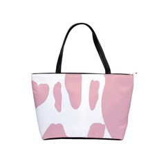 Cow Print, Pink, Design, Pattern, Animal, Baby Pink, Simple, Classic Shoulder Handbag by nateshop