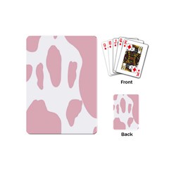 Cow Print, Pink, Design, Pattern, Animal, Baby Pink, Simple, Playing Cards Single Design (mini) by nateshop