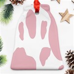 Cow Print, Pink, Design, Pattern, Animal, Baby Pink, Simple, Bell Ornament (Two Sides) Back