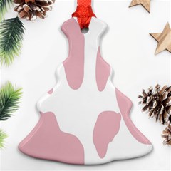 Cow Print, Pink, Design, Pattern, Animal, Baby Pink, Simple, Ornament (christmas Tree)  by nateshop