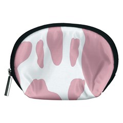 Cow Print, Pink, Design, Pattern, Animal, Baby Pink, Simple, Accessory Pouch (medium) by nateshop