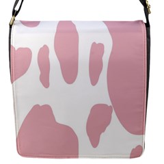 Cow Print, Pink, Design, Pattern, Animal, Baby Pink, Simple, Flap Closure Messenger Bag (s) by nateshop