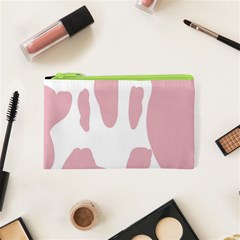 Cow Print, Pink, Design, Pattern, Animal, Baby Pink, Simple, Cosmetic Bag (xs) by nateshop