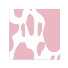 Cow Print, Pink, Design, Pattern, Animal, Baby Pink, Simple, Square Satin Scarf (30  X 30 ) by nateshop