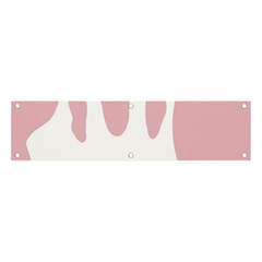 Cow Print, Pink, Design, Pattern, Animal, Baby Pink, Simple, Banner And Sign 4  X 1  by nateshop