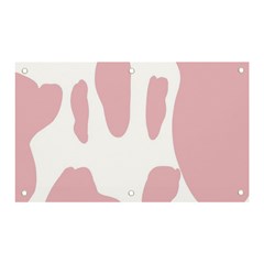 Cow Print, Pink, Design, Pattern, Animal, Baby Pink, Simple, Banner And Sign 5  X 3  by nateshop