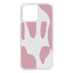 Cow Print, Pink, Design, Pattern, Animal, Baby Pink, Simple, iPhone 14 Pro Max TPU UV Print Case Front