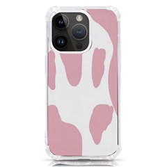 Cow Print, Pink, Design, Pattern, Animal, Baby Pink, Simple, Iphone 14 Pro Tpu Uv Print Case by nateshop