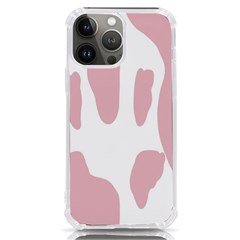 Cow Print, Pink, Design, Pattern, Animal, Baby Pink, Simple, Iphone 13 Pro Max Tpu Uv Print Case by nateshop