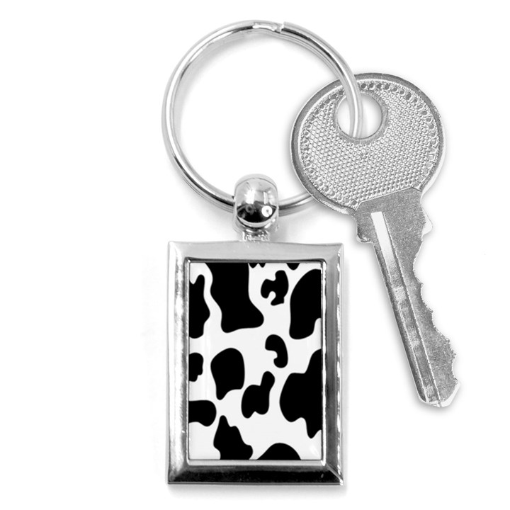 Black And White Cow Print,Wallpaper Key Chain (Rectangle)