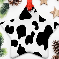 Black And White Cow Print,wallpaper Ornament (star) by nateshop