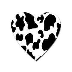 Black And White Cow Print,wallpaper Heart Magnet by nateshop