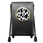 Black And White Cow Print,Wallpaper Pen Holder Desk Clock Front