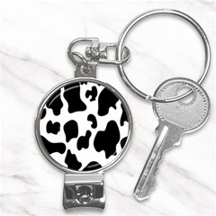 Black And White Cow Print,wallpaper Nail Clippers Key Chain by nateshop