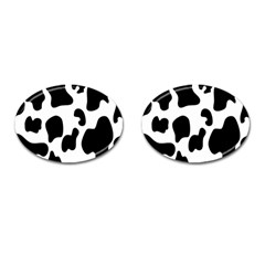 Black And White Cow Print,wallpaper Cufflinks (oval) by nateshop