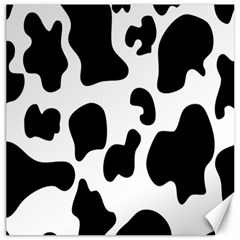 Black And White Cow Print,wallpaper Canvas 20  X 20  by nateshop