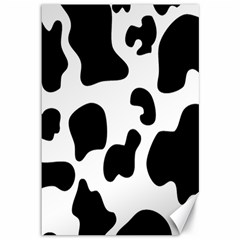 Black And White Cow Print,wallpaper Canvas 12  X 18  by nateshop