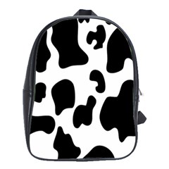 Black And White Cow Print,wallpaper School Bag (large) by nateshop