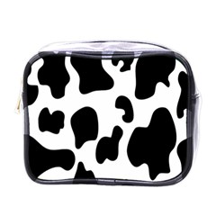 Black And White Cow Print,wallpaper Mini Toiletries Bag (one Side) by nateshop