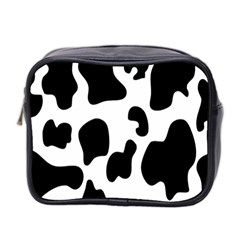 Black And White Cow Print,wallpaper Mini Toiletries Bag (two Sides) by nateshop