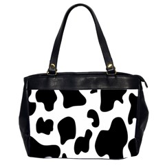 Black And White Cow Print,wallpaper Oversize Office Handbag (2 Sides) by nateshop