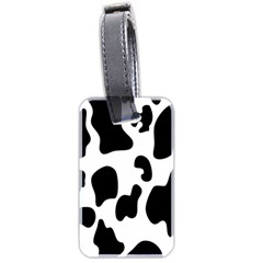 Black And White Cow Print,wallpaper Luggage Tag (two Sides) by nateshop