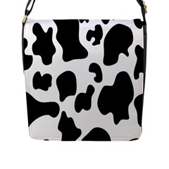 Black And White Cow Print,wallpaper Flap Closure Messenger Bag (l) by nateshop