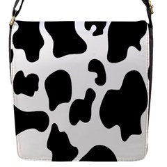 Black And White Cow Print,wallpaper Flap Closure Messenger Bag (s) by nateshop