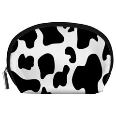 Black And White Cow Print,wallpaper Accessory Pouch (large) by nateshop