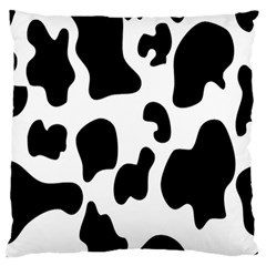 Black And White Cow Print,wallpaper Large Premium Plush Fleece Cushion Case (one Side) by nateshop