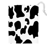 Black And White Cow Print,Wallpaper Drawstring Pouch (4XL) Front