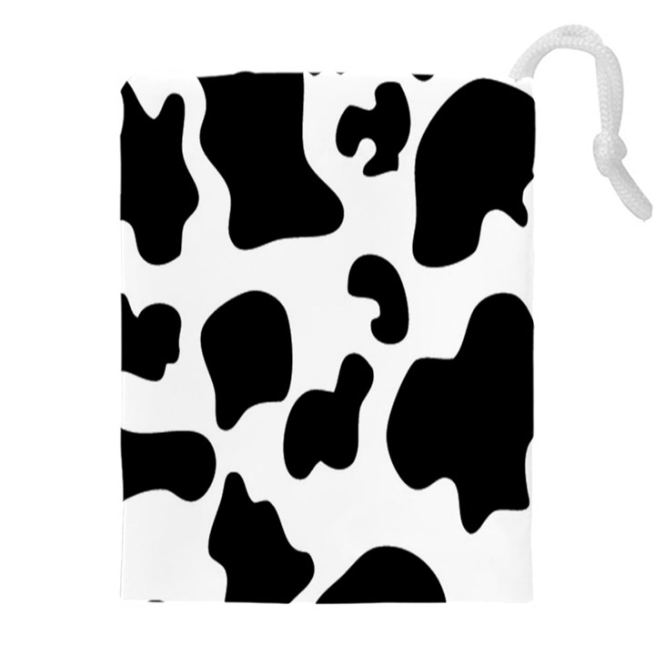 Black And White Cow Print,Wallpaper Drawstring Pouch (4XL)