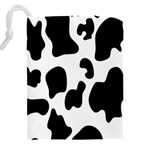 Black And White Cow Print,Wallpaper Drawstring Pouch (4XL) Back