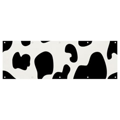 Black And White Cow Print,wallpaper Banner And Sign 12  X 4  by nateshop