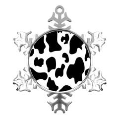 Black And White Cow Print,wallpaper Metal Small Snowflake Ornament