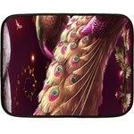 Peacock Dream, Fantasy, Flower, Girly, Peacocks, Pretty Fleece Blanket (Mini) 35 x27  Blanket