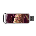 Peacock Dream, Fantasy, Flower, Girly, Peacocks, Pretty Portable USB Flash (Two Sides) Back