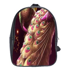 Peacock Dream, Fantasy, Flower, Girly, Peacocks, Pretty School Bag (xl) by nateshop